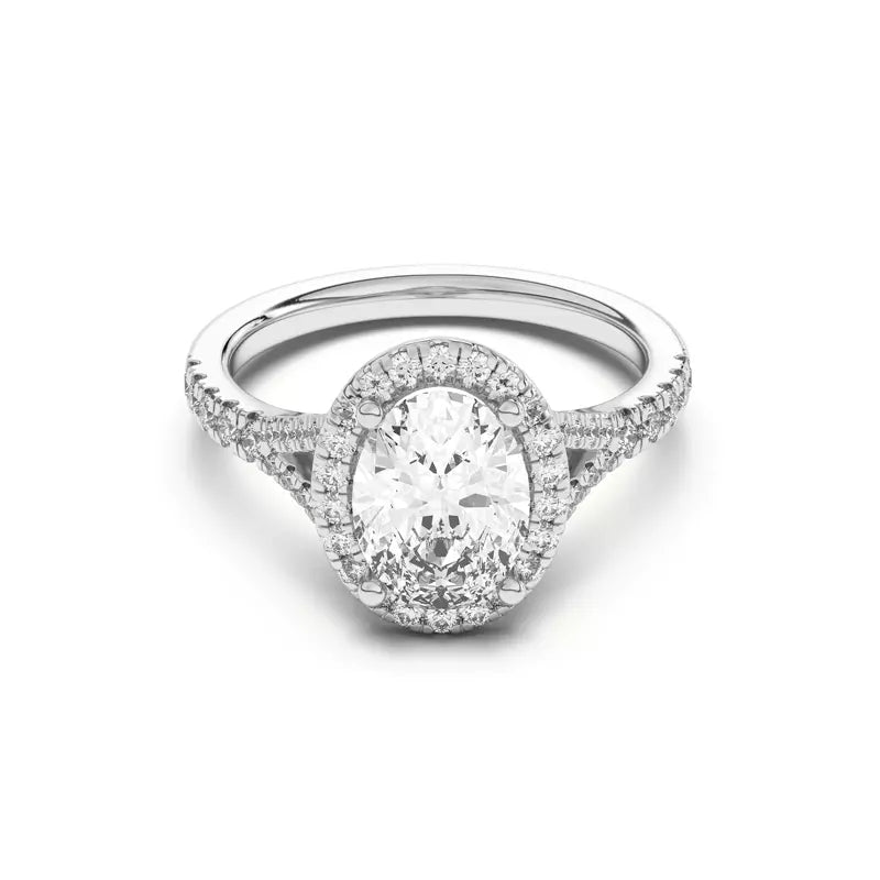 Timeless Halo Oval Engagement Ring