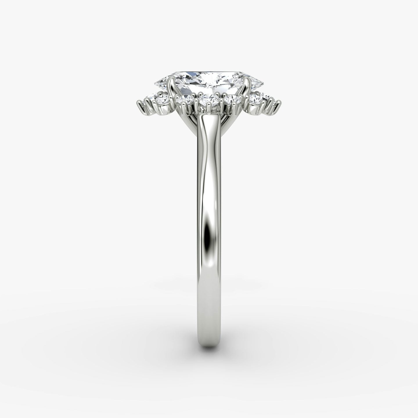 The Aurora Halo Oval Engagement Ring