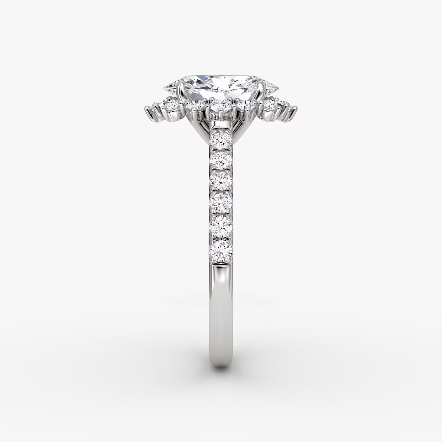 The Aurora Halo Oval Engagement Ring