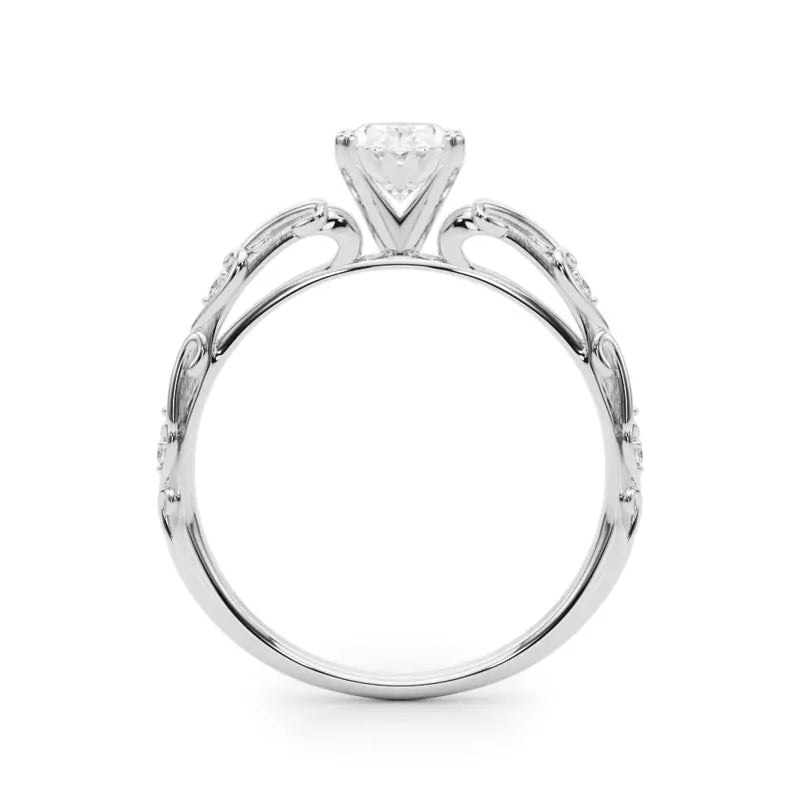Vintage Inspired Oval Engagement Ring