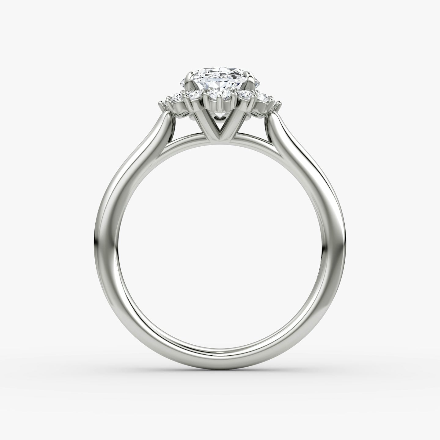 The Aurora Halo Oval Engagement Ring