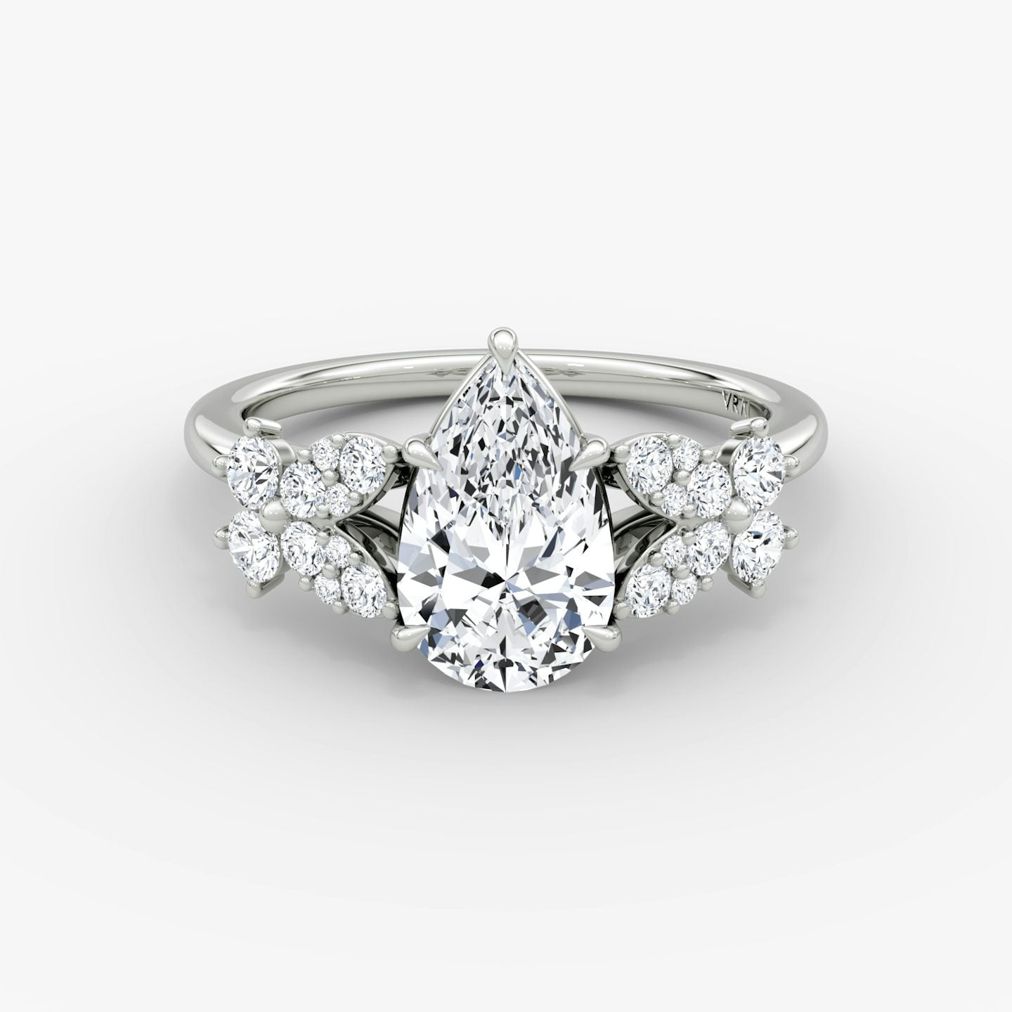 The Signature Floral Pear Gold Engagement Ring