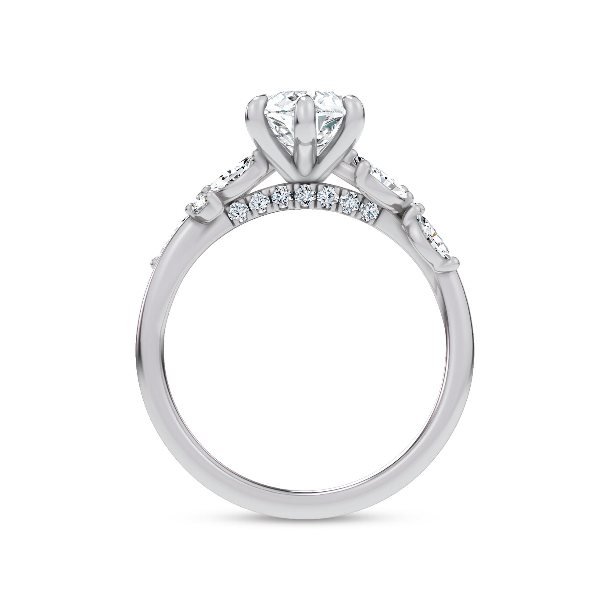 Nature-Inspired Engagement Pear Ring