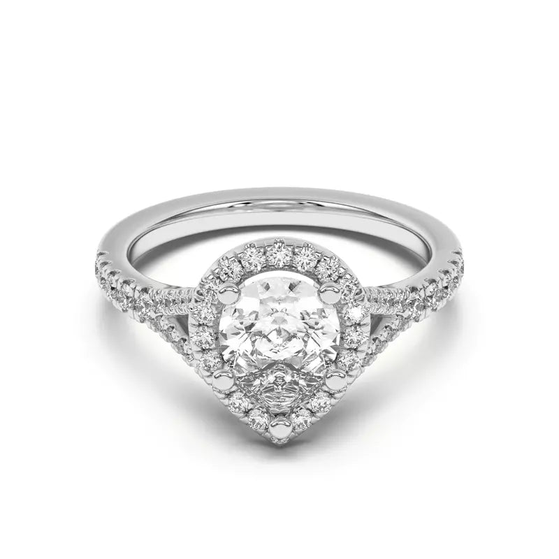 Timeless Halo Pear Engagement Ring