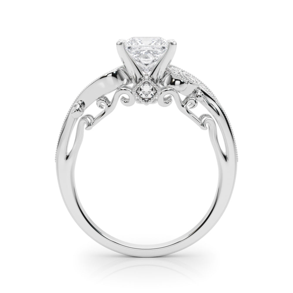 Vintage Inspired Princess Engagement Ring
