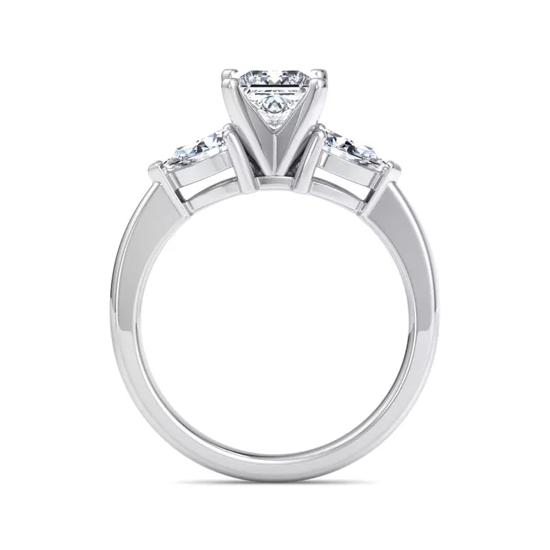 Three-Stone Lab Princess Engagement Ring