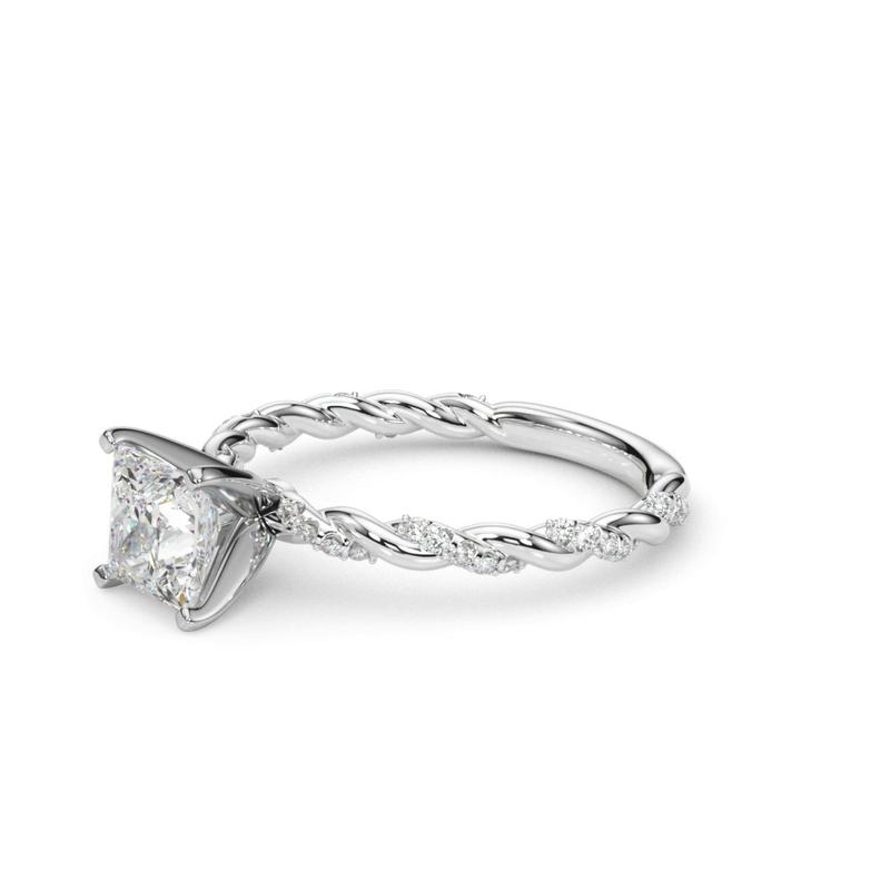 lab Diamond Princess Twist Engagement Ring