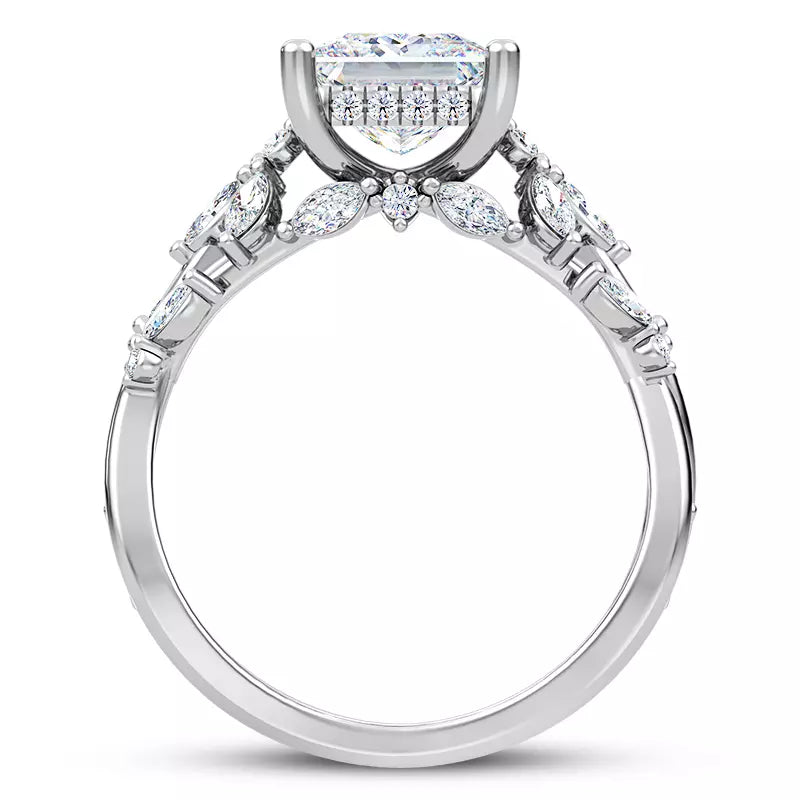 Butterfly And Bee Vine Twist Princess Engagement Ring