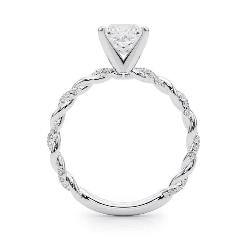 lab Diamond Princess Twist Engagement Ring