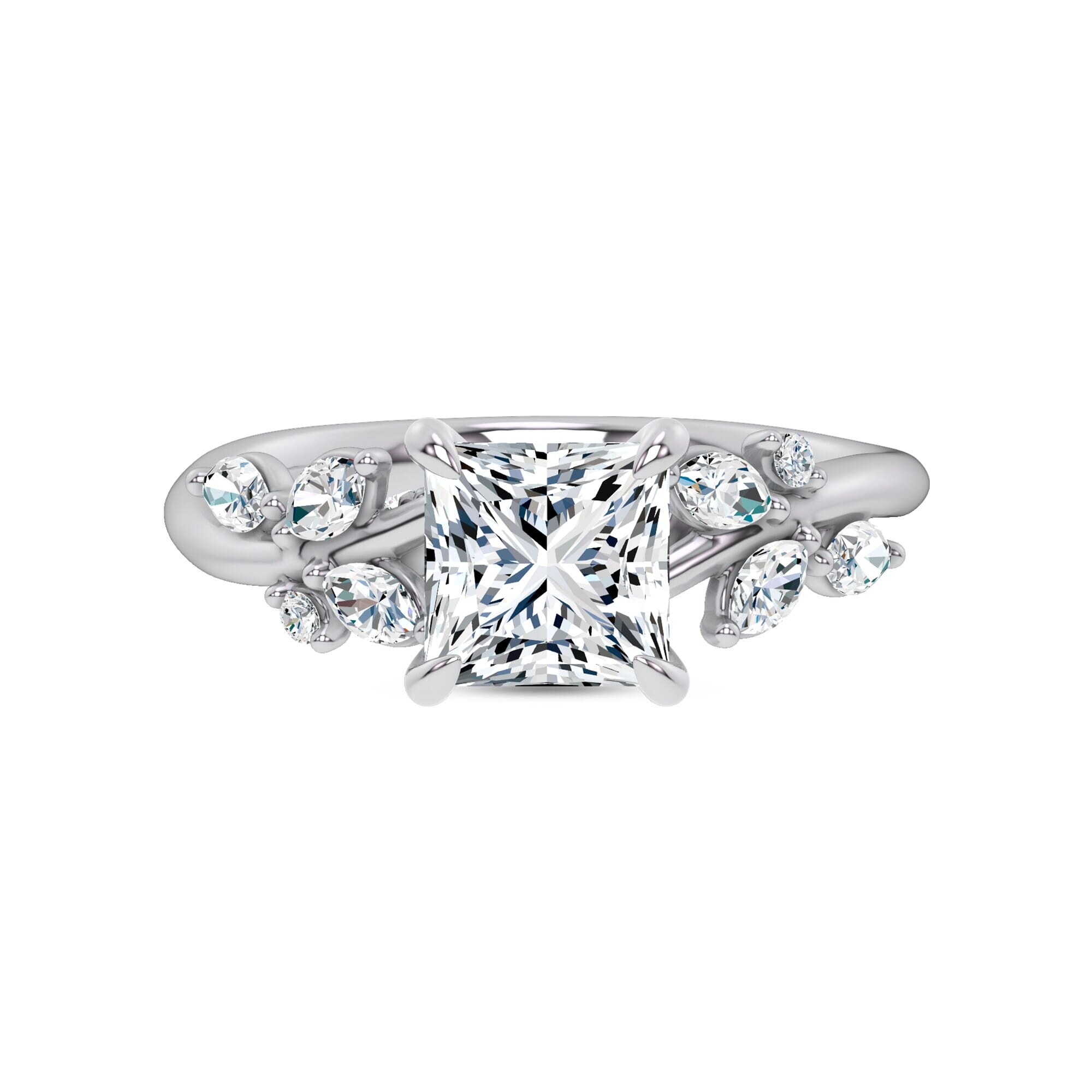Nature-Inspired Engagement Princess Ring