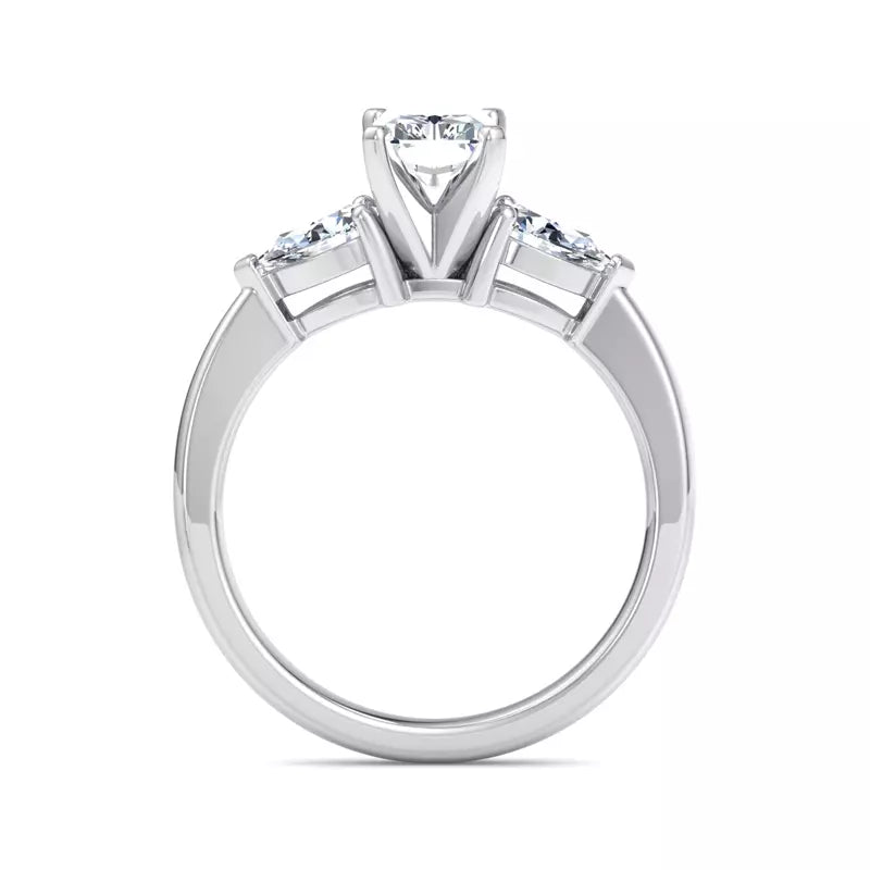 Three-Stone Lab Radiant Engagement Ring