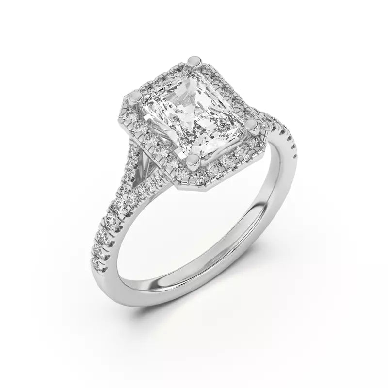 Timeless Halo Radiant Engagement Ring