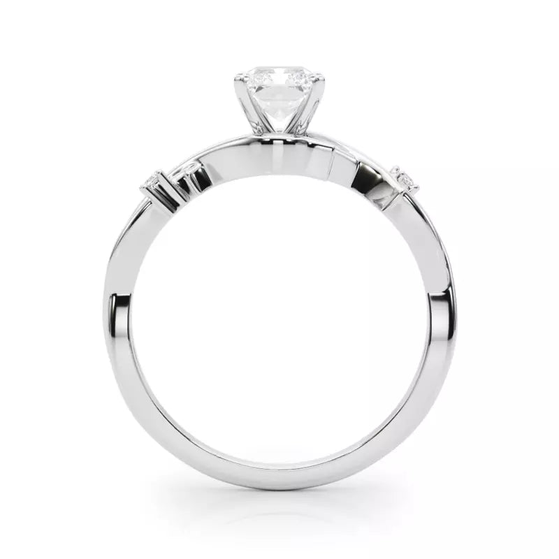 Nature Inspired Radiant Engagement Ring