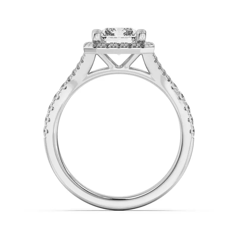 Timeless Halo Radiant Engagement Ring