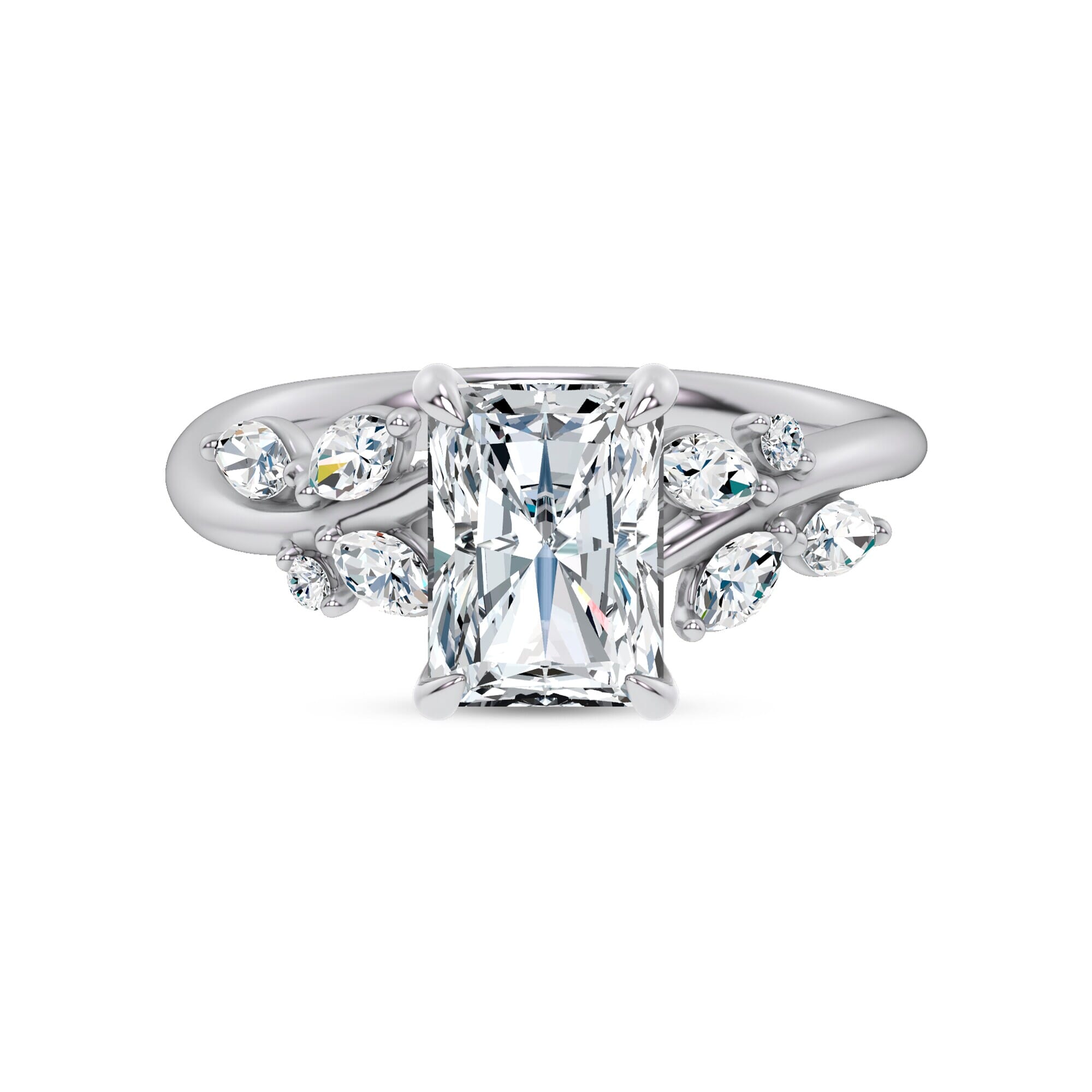 Nature-Inspired Engagement Radiant Ring