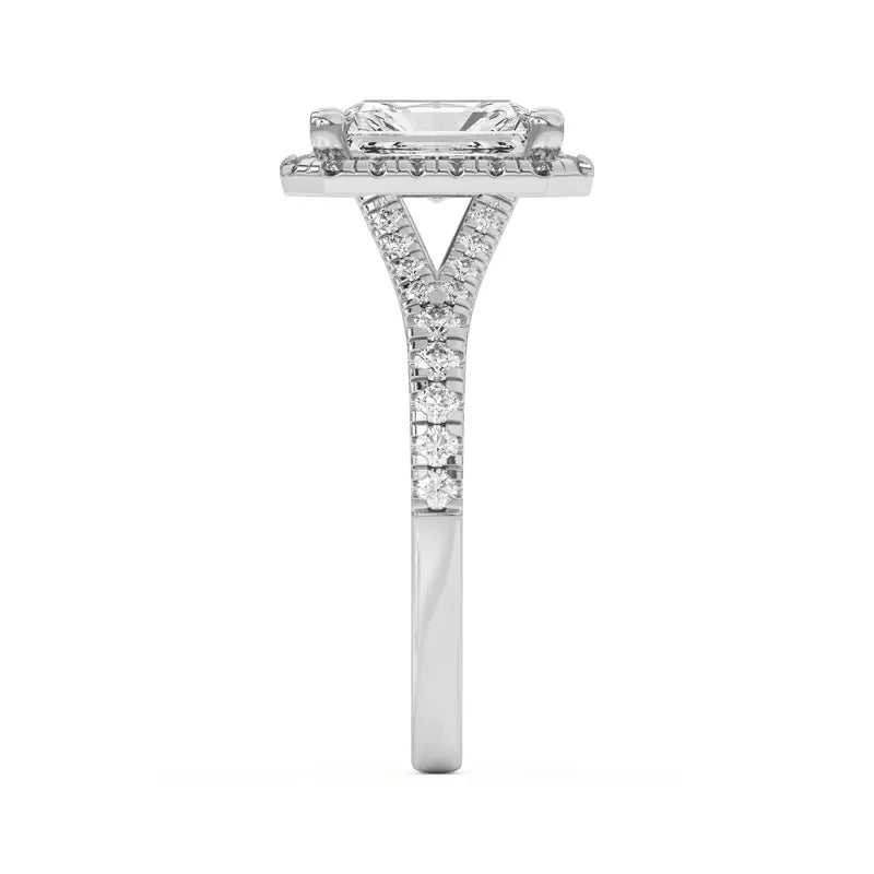 Timeless Halo Radiant Engagement Ring