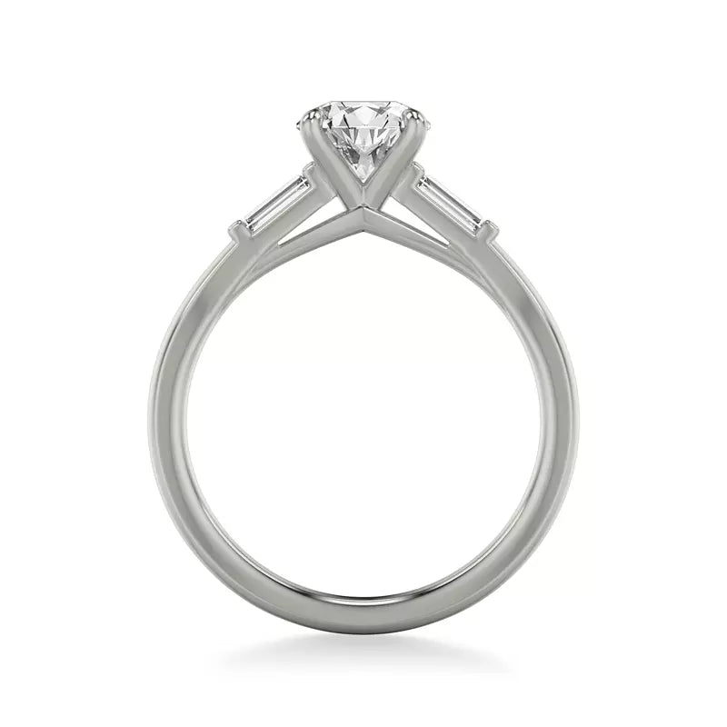 Classic 3-Stone Engagement Round Ring