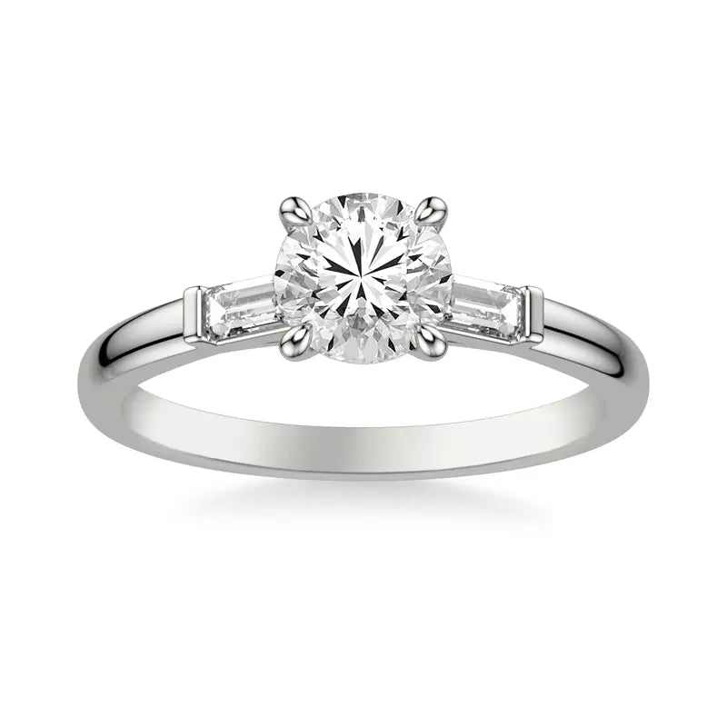 Classic 3-Stone Engagement Round Ring