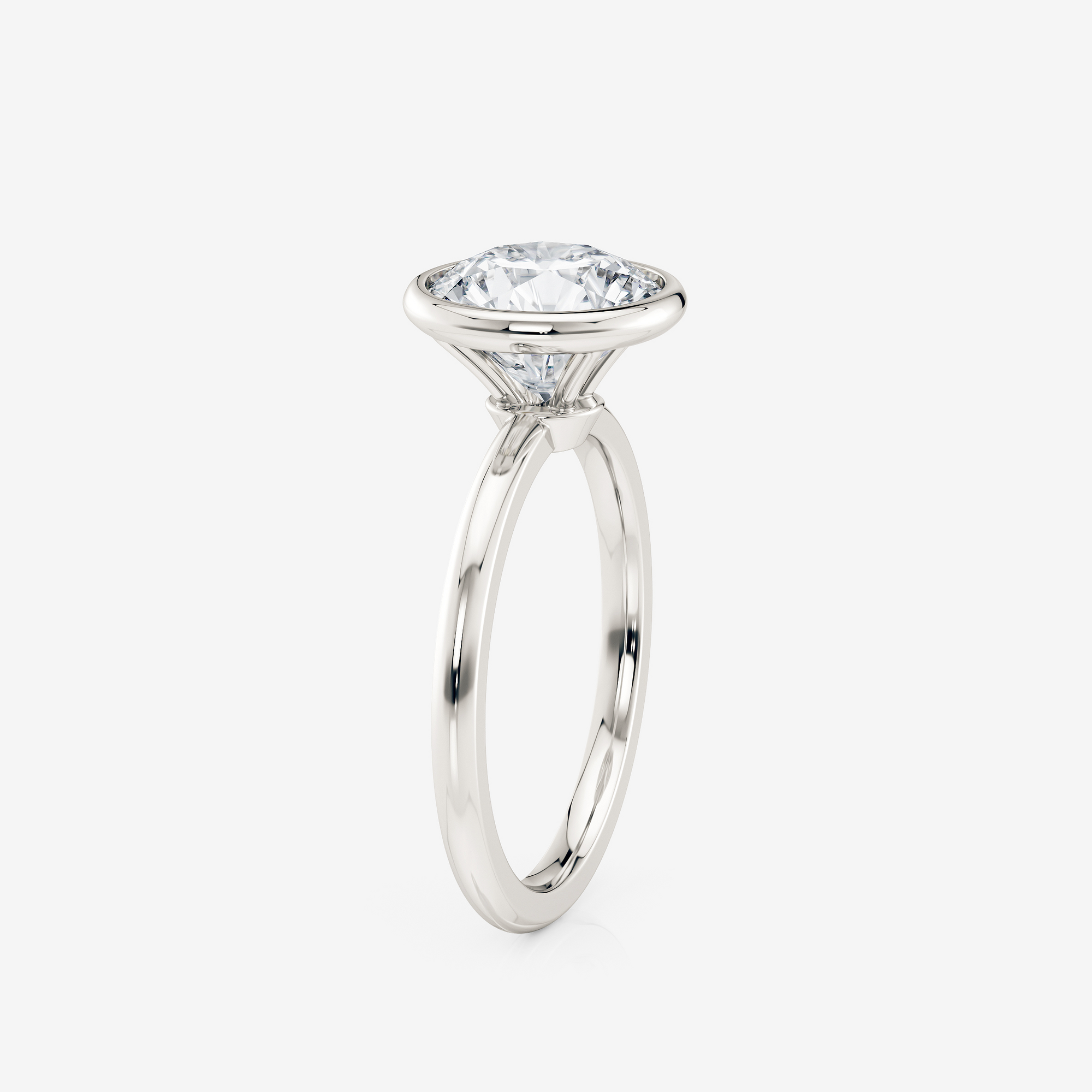 Bezel Solitaire Engagement Ring