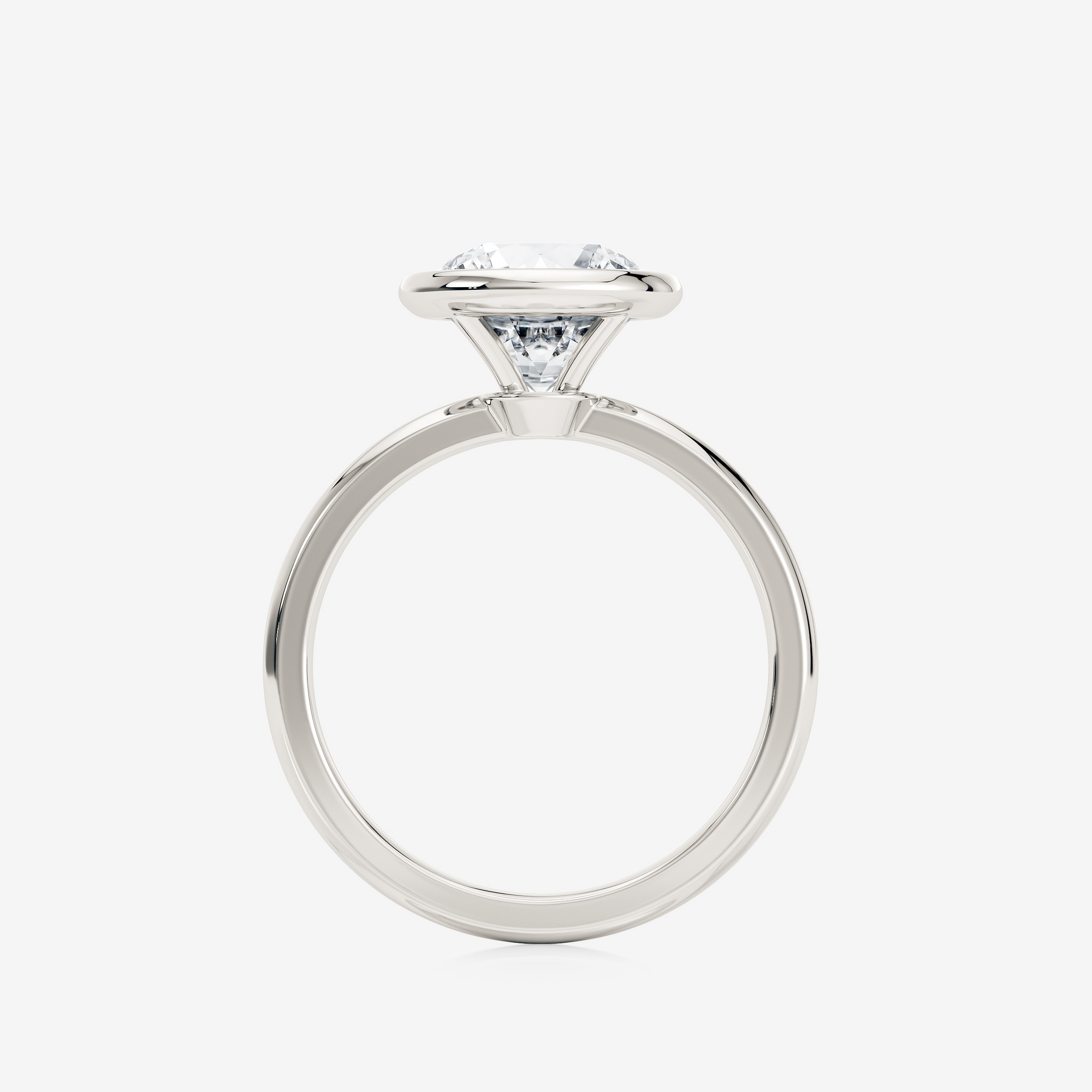 Bezel Solitaire Engagement Ring