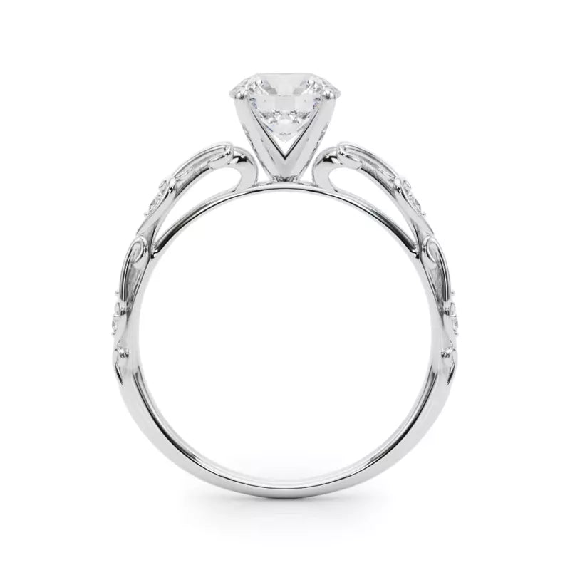 Vintage Inspired Round Engagement Ring