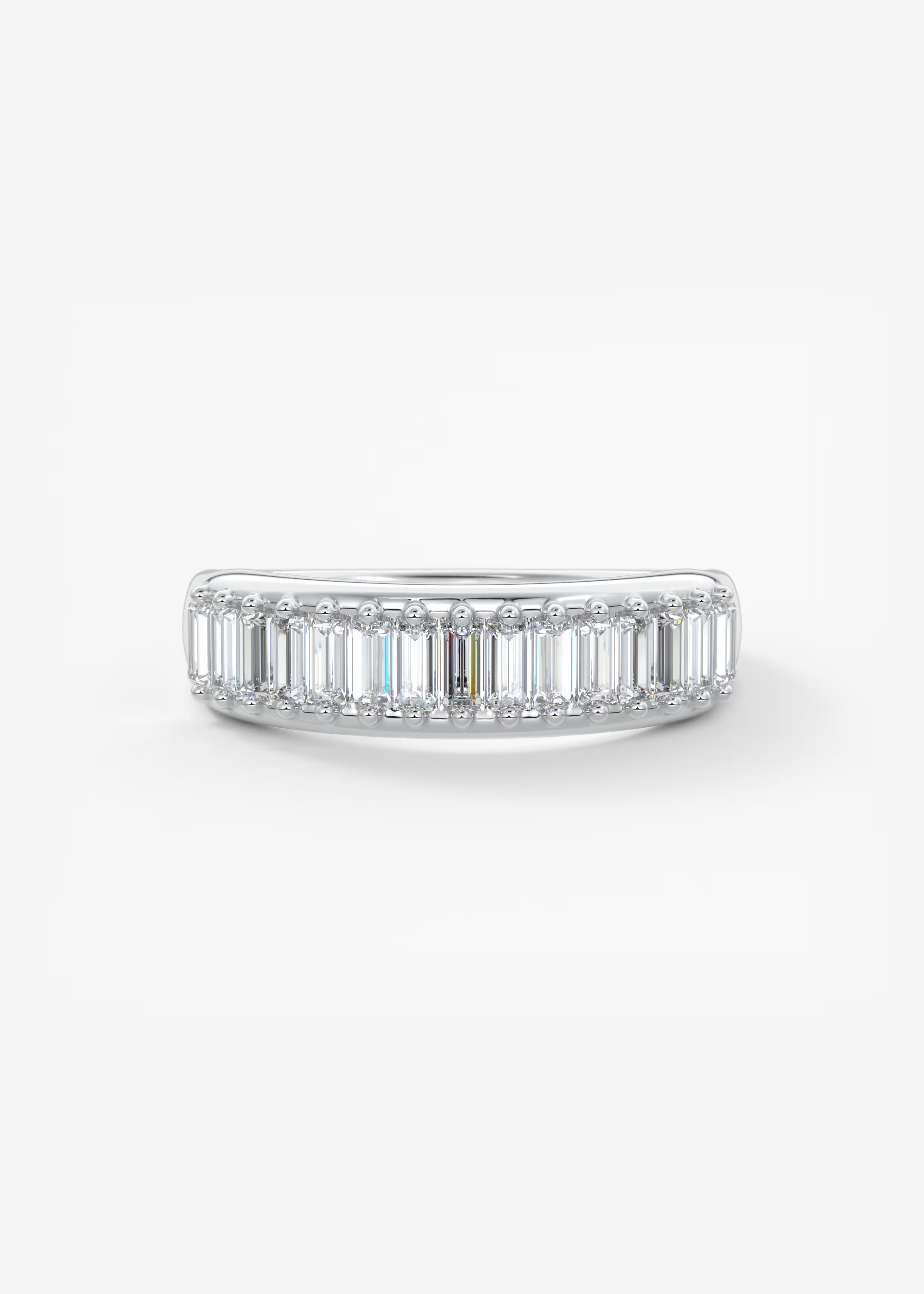 Gold Full Eternity Band with Vertical Baguette‑Cut Lab‑Grown Diamonds in Sleek Channel Design