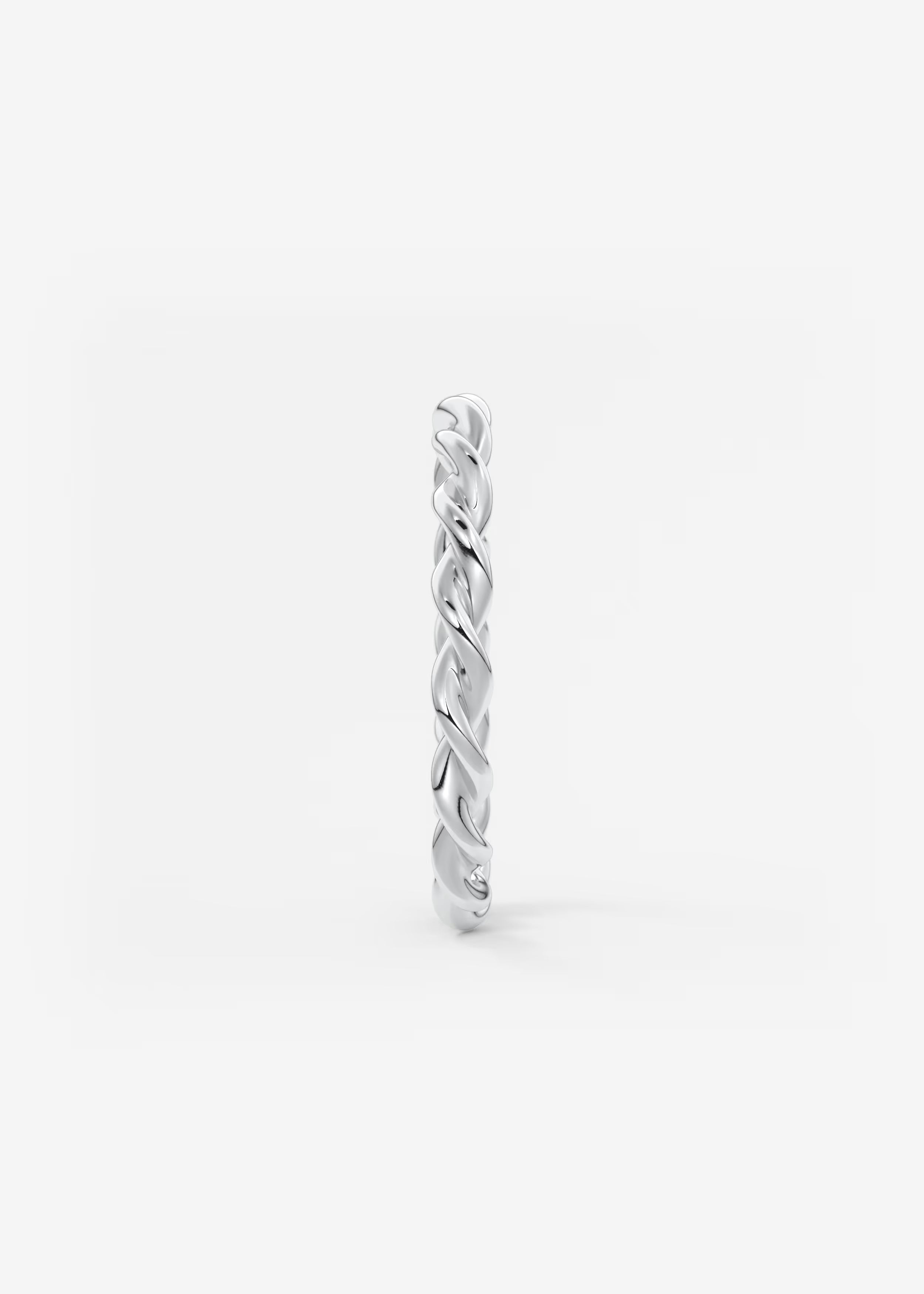 Polished Gold Rope‑Twist Band with Interwoven Spiral Design