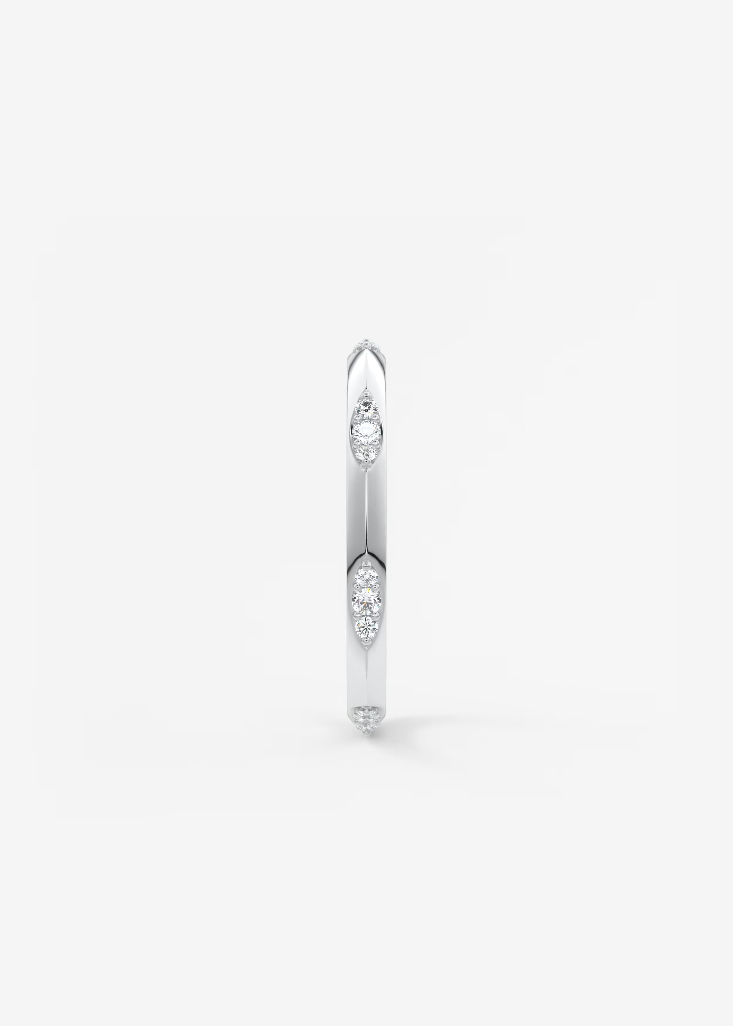 Gold Band with Marquise‑Set Lab Diamonds