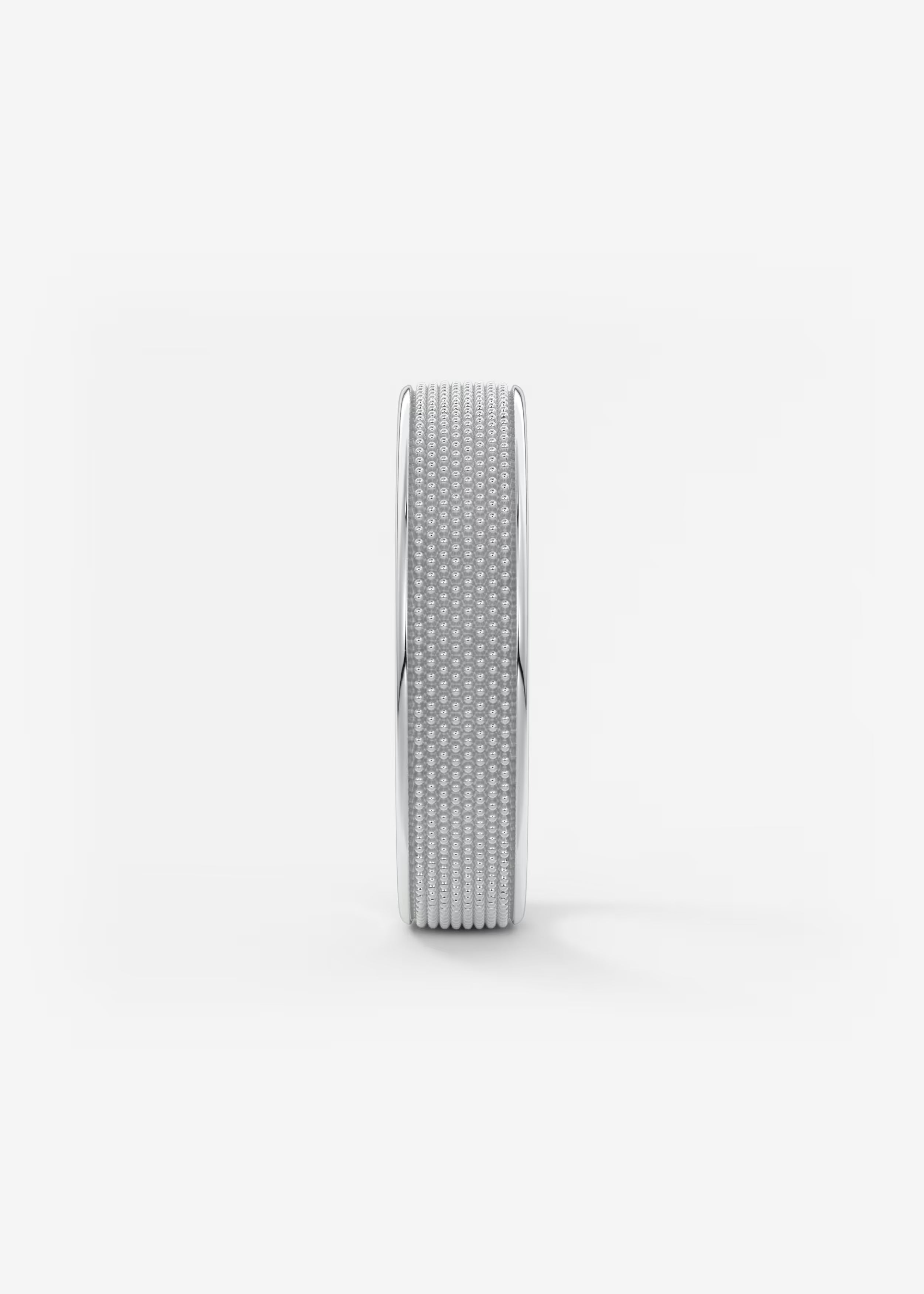 Gold Textured Band with Fine Beaded Surface in Elegant Modern Design