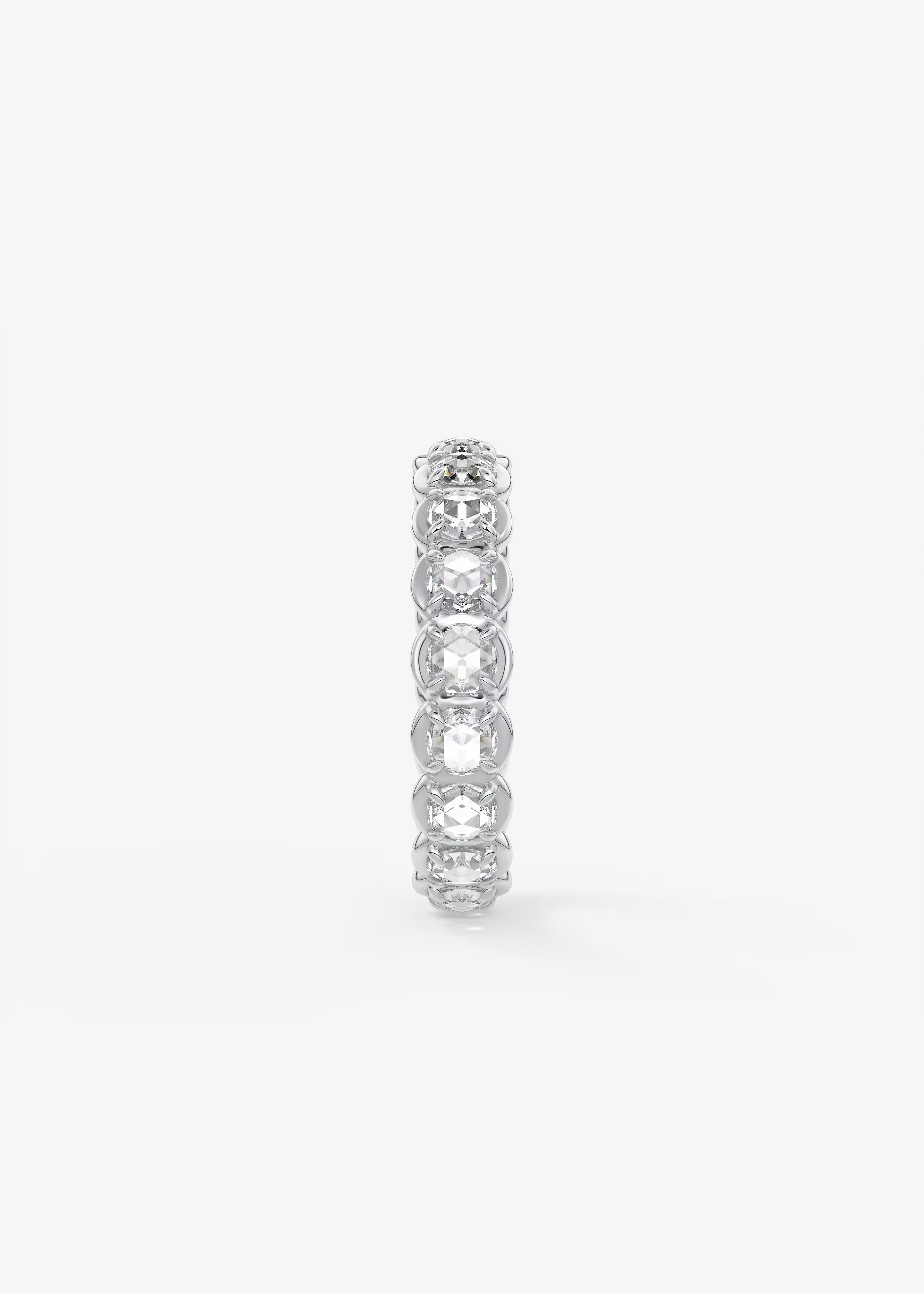 Gold Full Eternity Band with Oval Lab‑Grown Diamonds in Shared Prong Setting