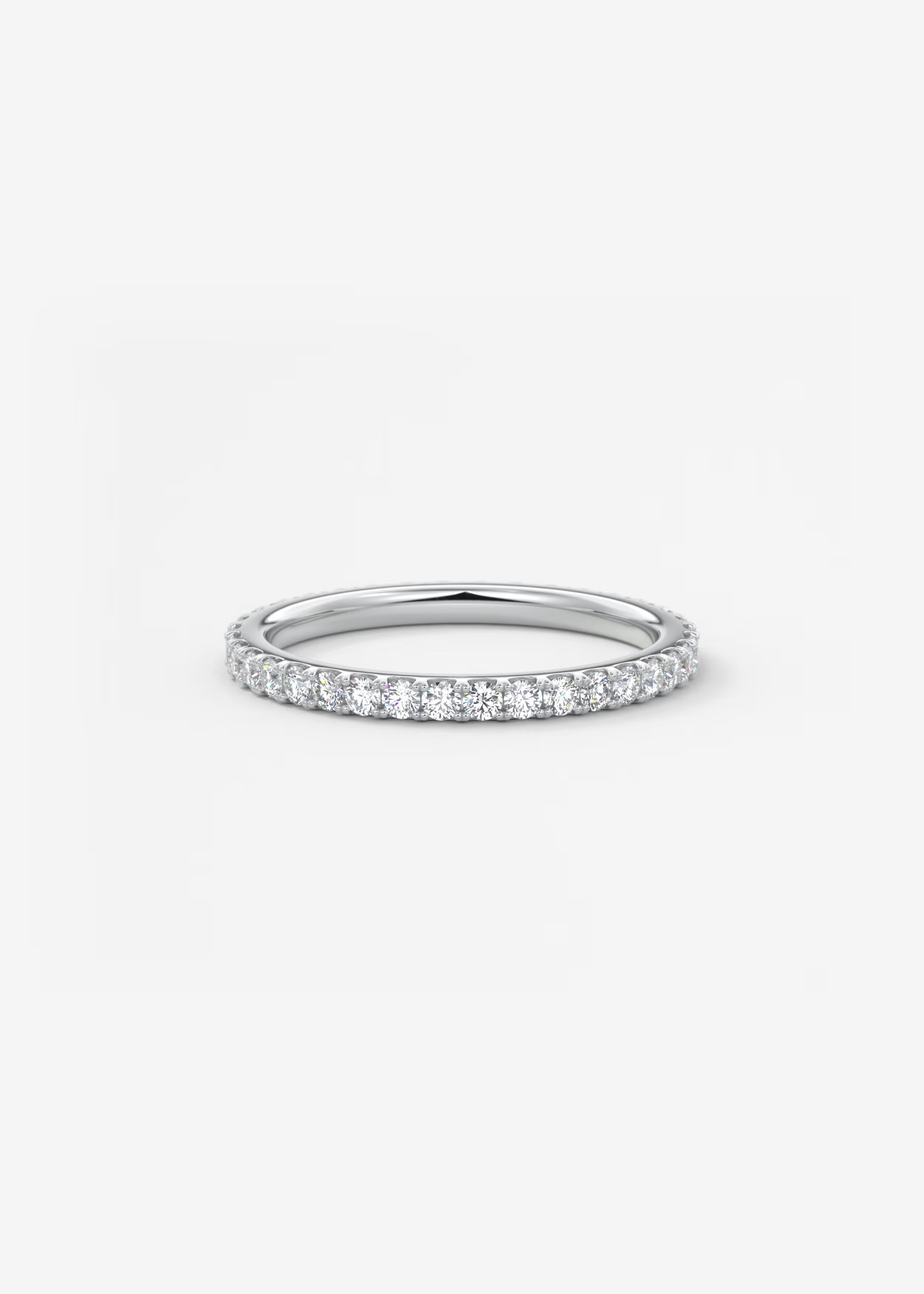 Gold Pavé Eternity Band with Full Circle Lab‑Grown Round Diamonds