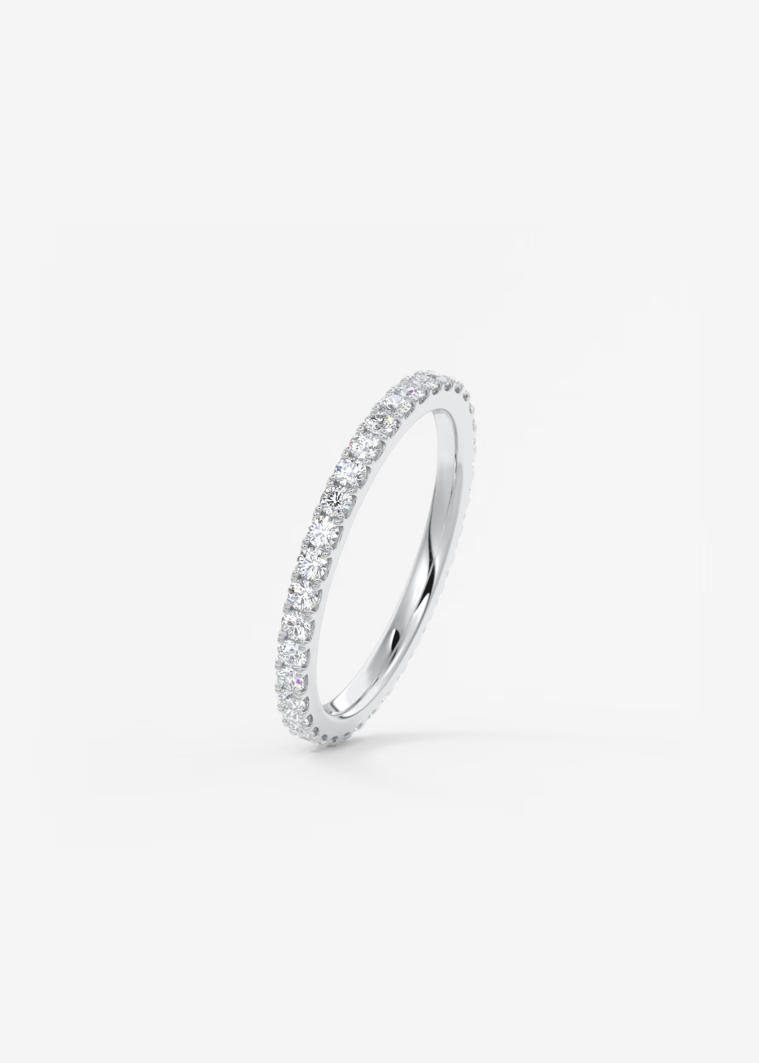 Gold Pavé Eternity Band with Full Circle Lab‑Grown Round Diamonds