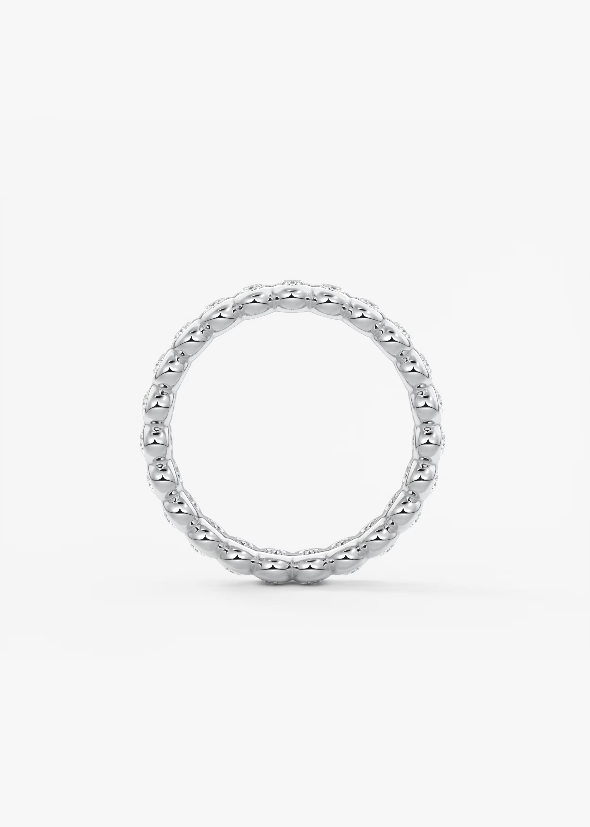 Gold Full Eternity Band with Oval Bezel‑Set Lab‑Grown Diamonds