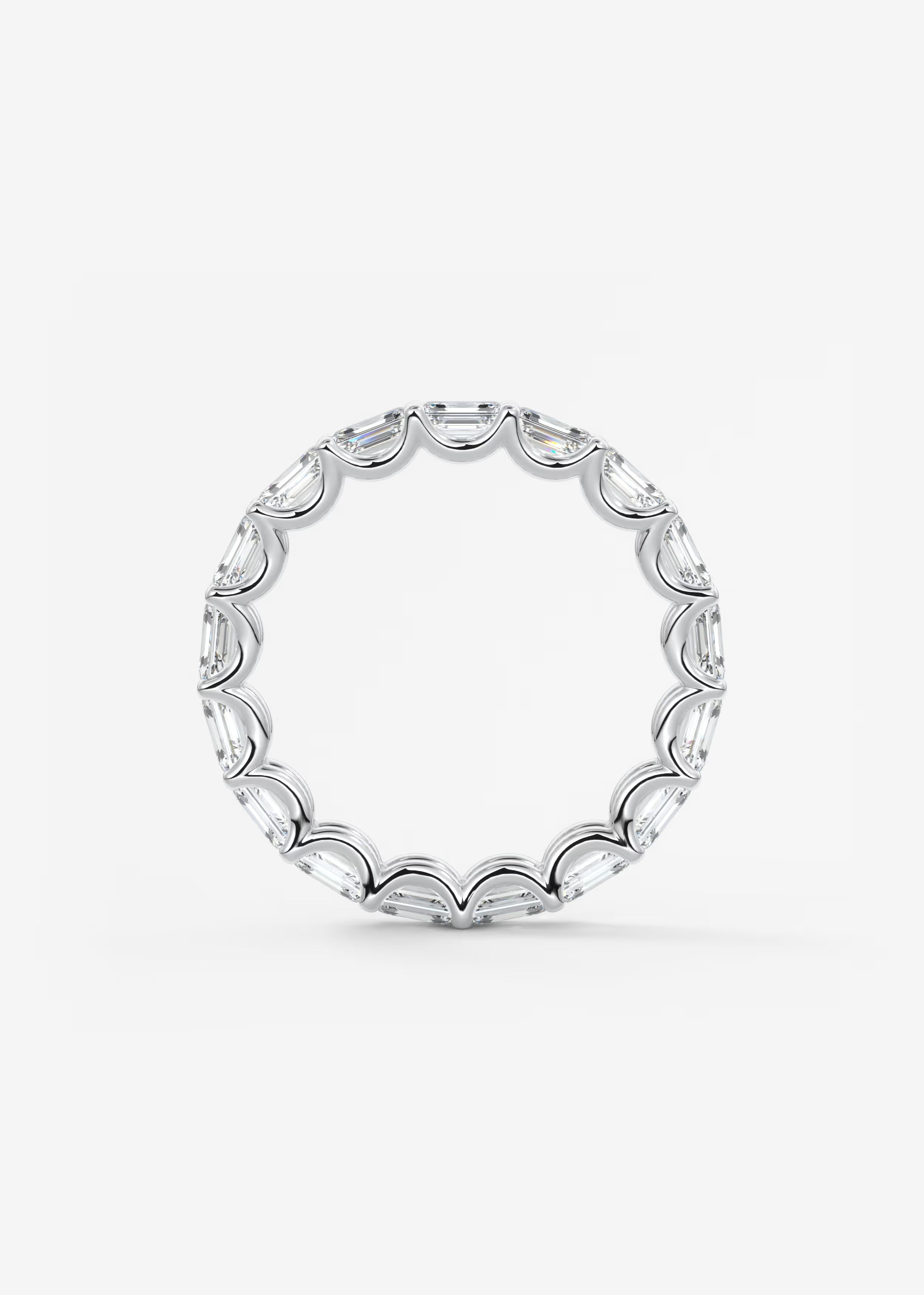 Emerald‑Cut Lab Diamond Full Eternity Band in Gold
