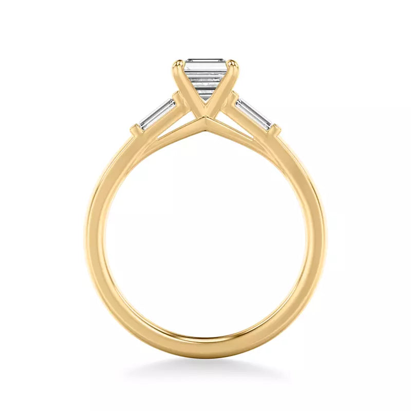 Classic 3-Stone Engagement Asscher Ring