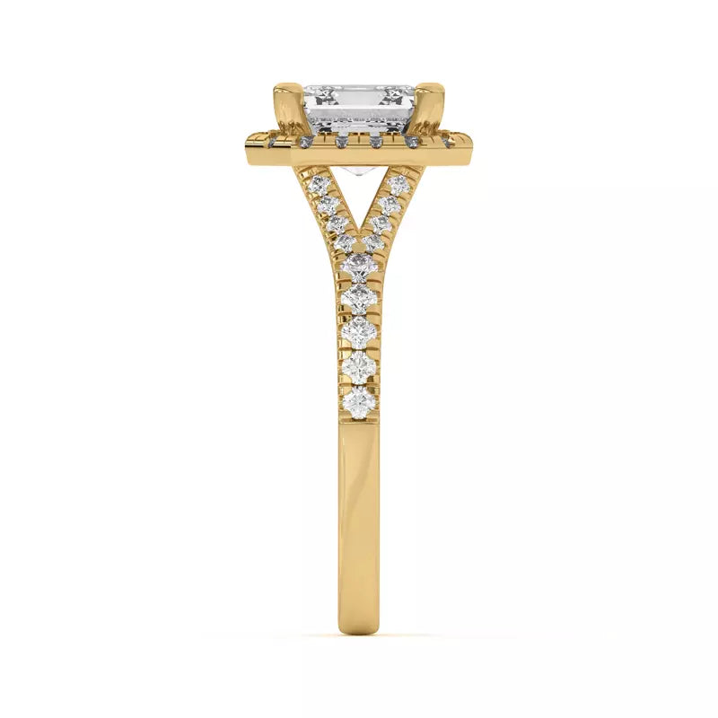 Timeless Halo Asscher Engagement Ring