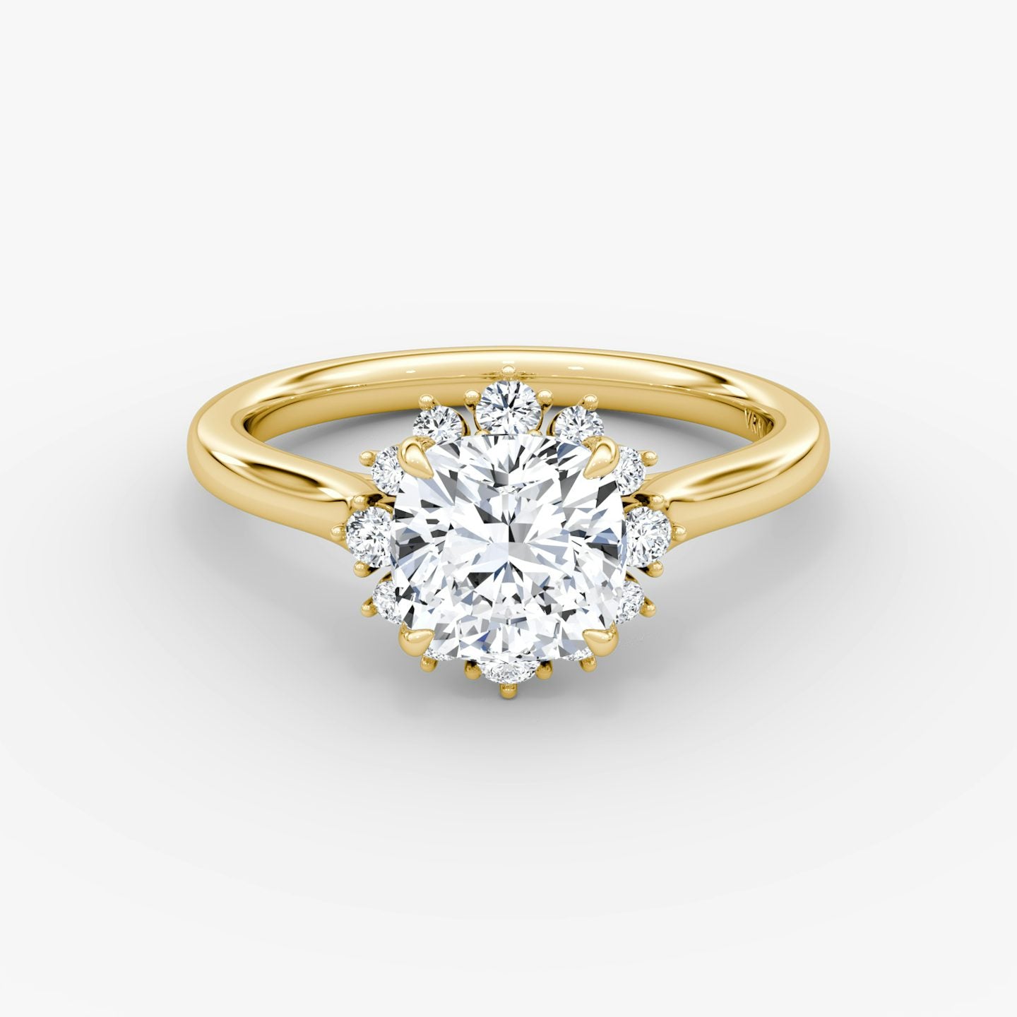 The Aurora Halo Cushion Engagement Ring