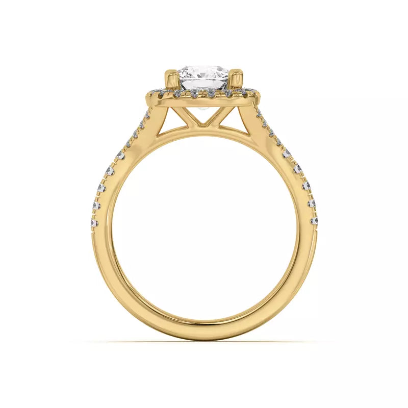 Timeless Halo Cushion Engagement Ring