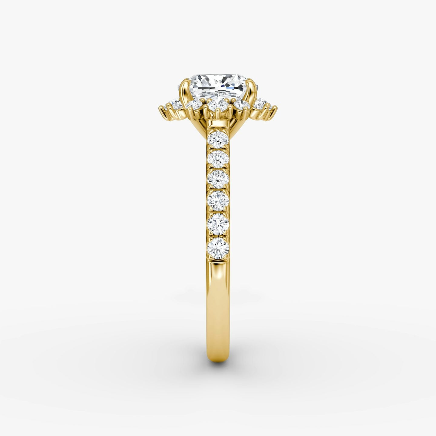 The Aurora Halo Cushion Engagement Ring