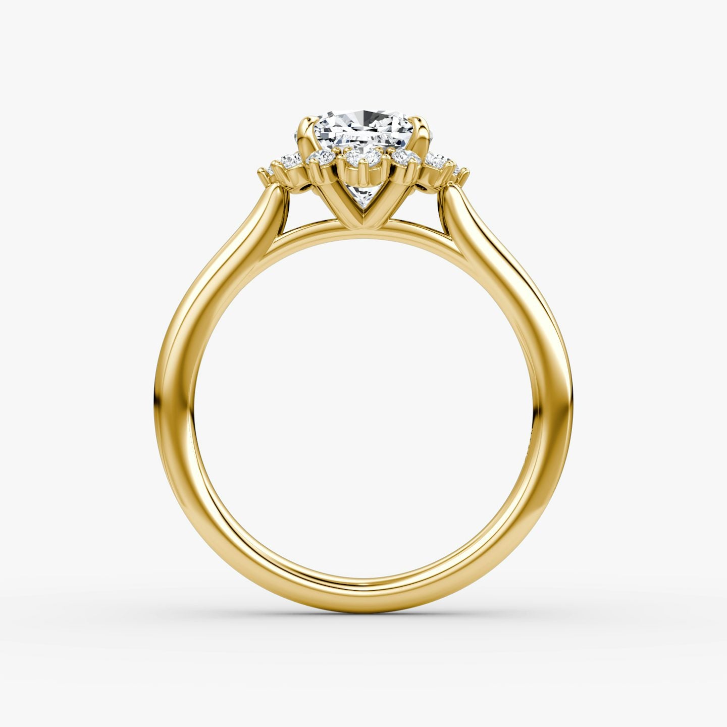 The Aurora Halo Cushion Engagement Ring