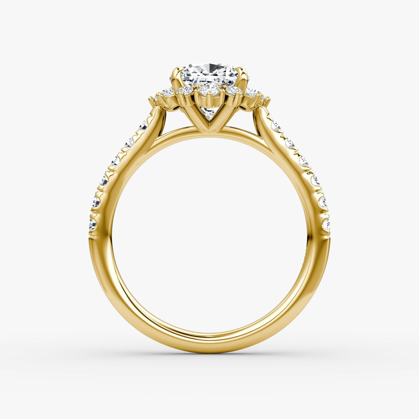 The Aurora Halo Cushion Engagement Ring