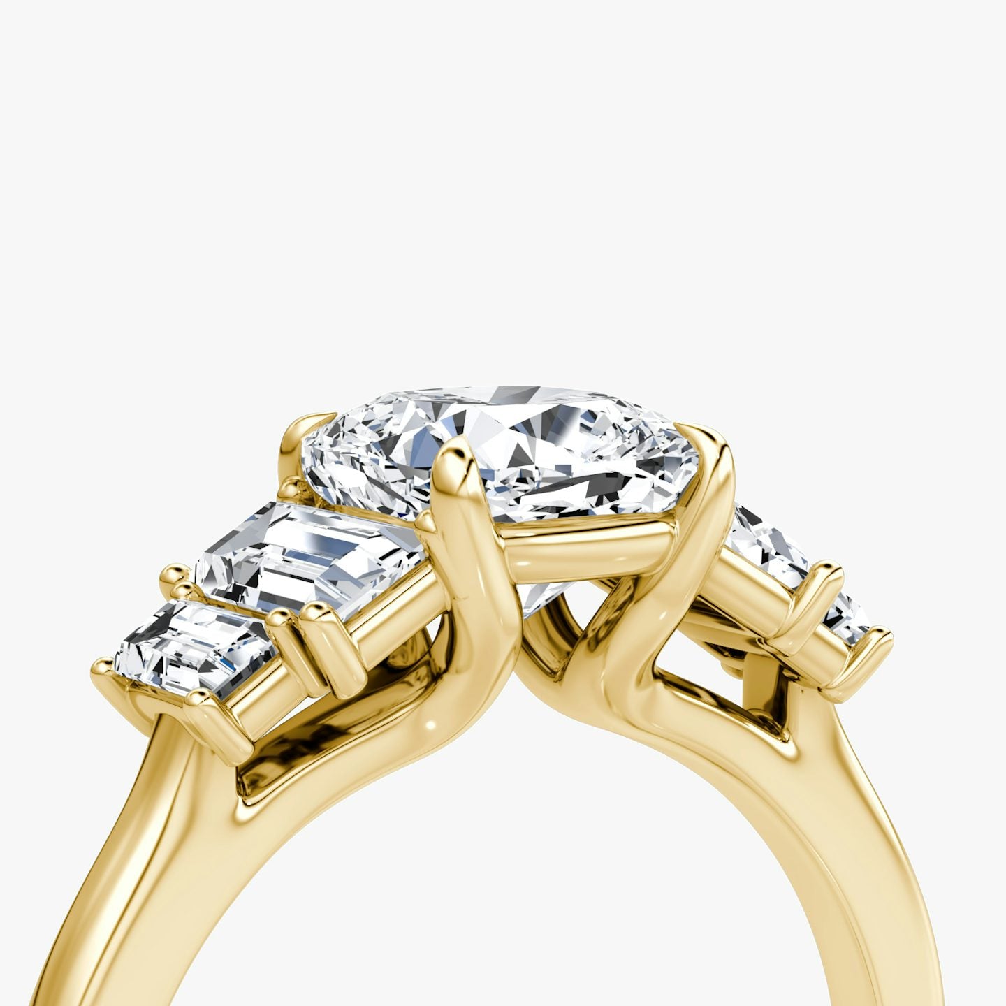 The Five Stone Heirloom Cushion Engagement Ring