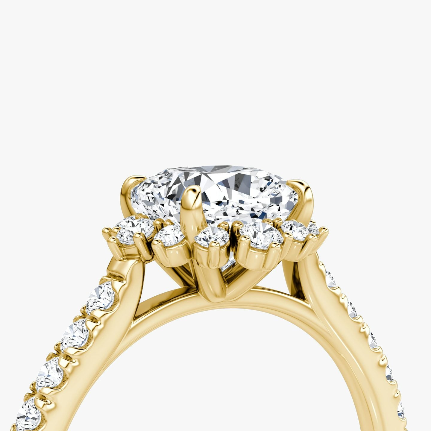 The Aurora Halo Cushion Engagement Ring