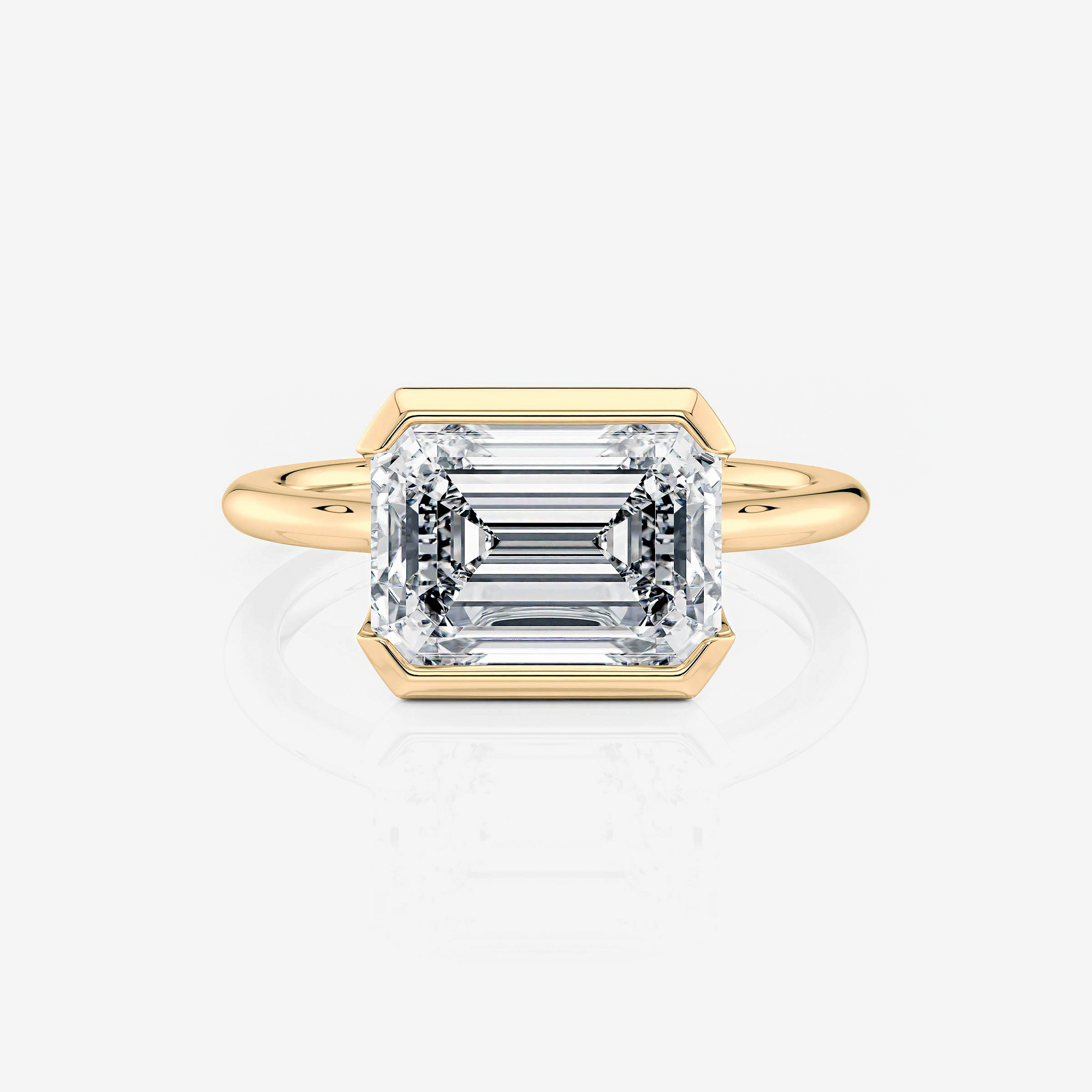 Open Bezel Solitaire Engagement Ring