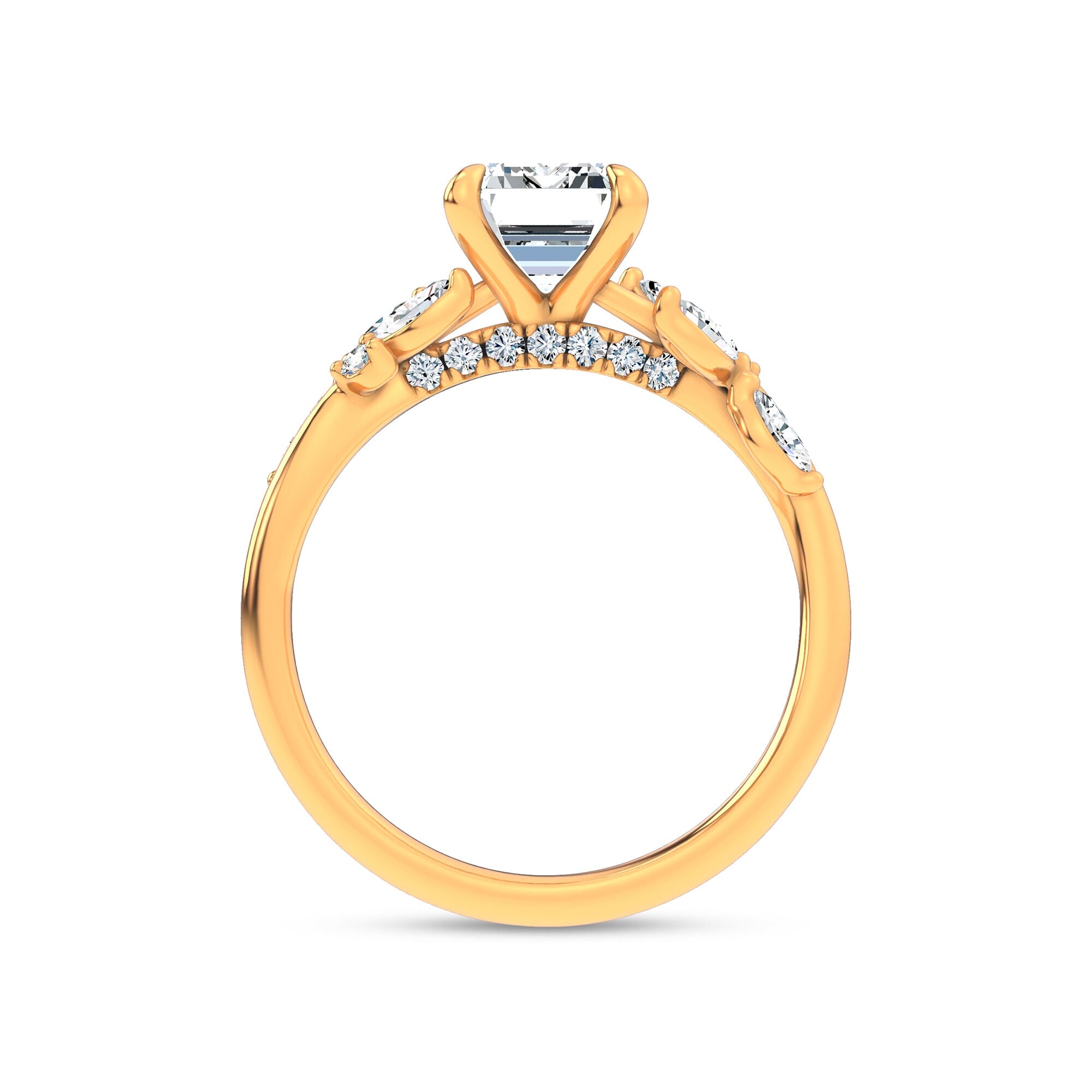 Nature-Inspired Engagement Emerald Ring