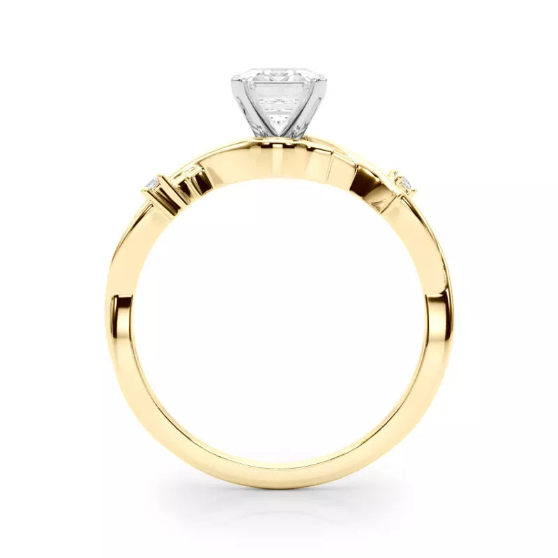 Nature Inspired Emerald Engagement Ring