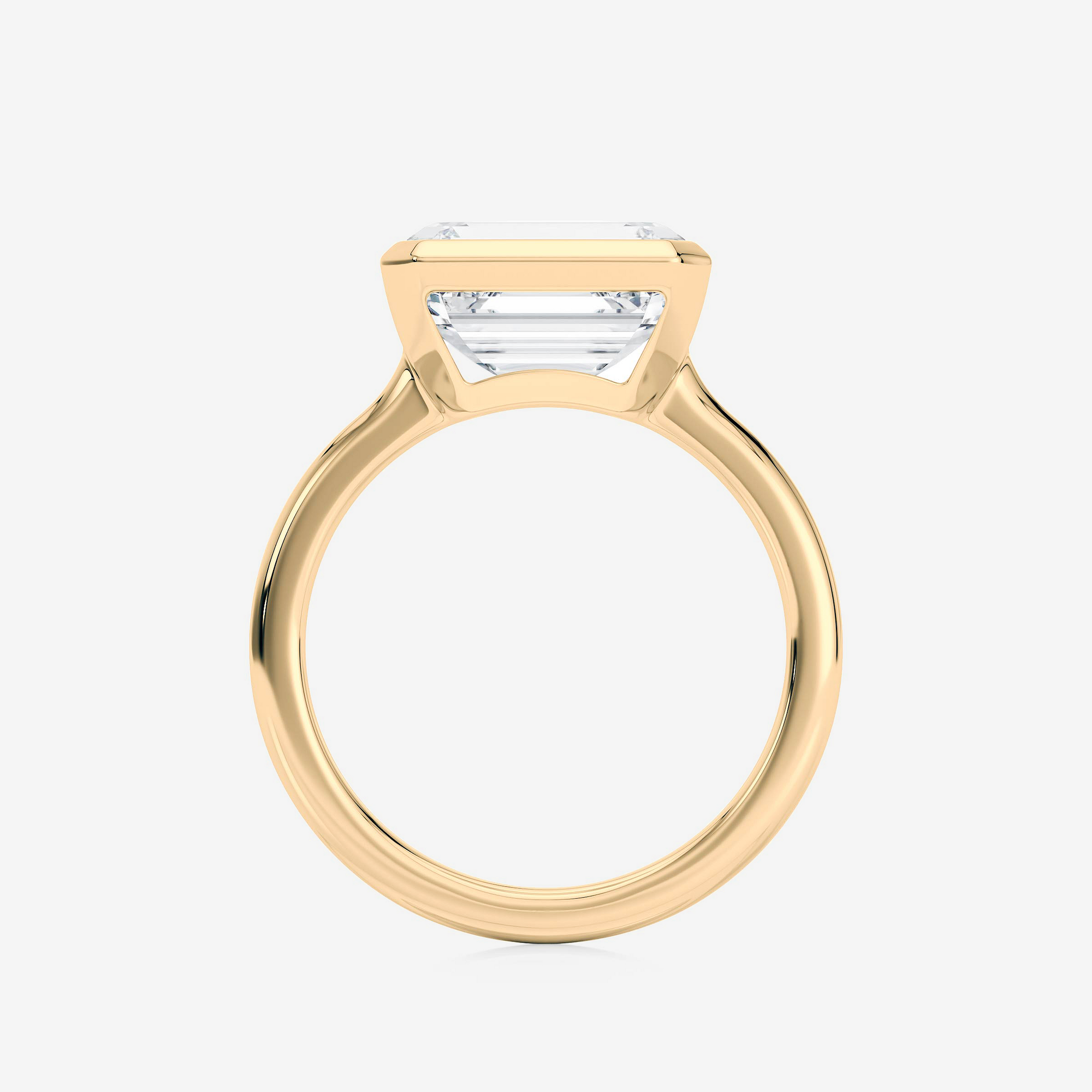 Open Bezel Solitaire Engagement Ring