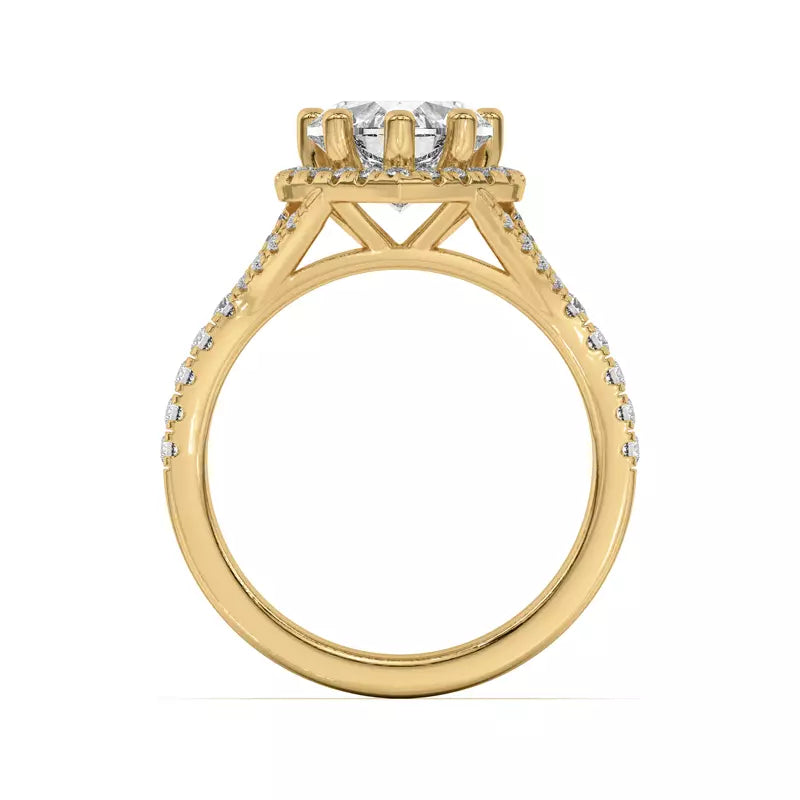 Timeless Halo Heart Engagement Ring