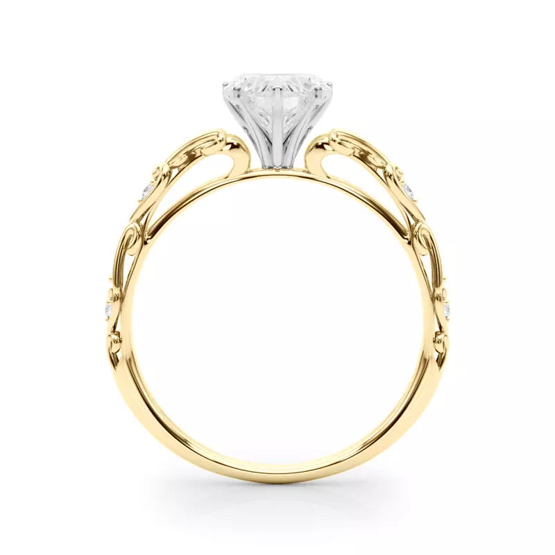 Vintage Inspired Heart Engagement Ring