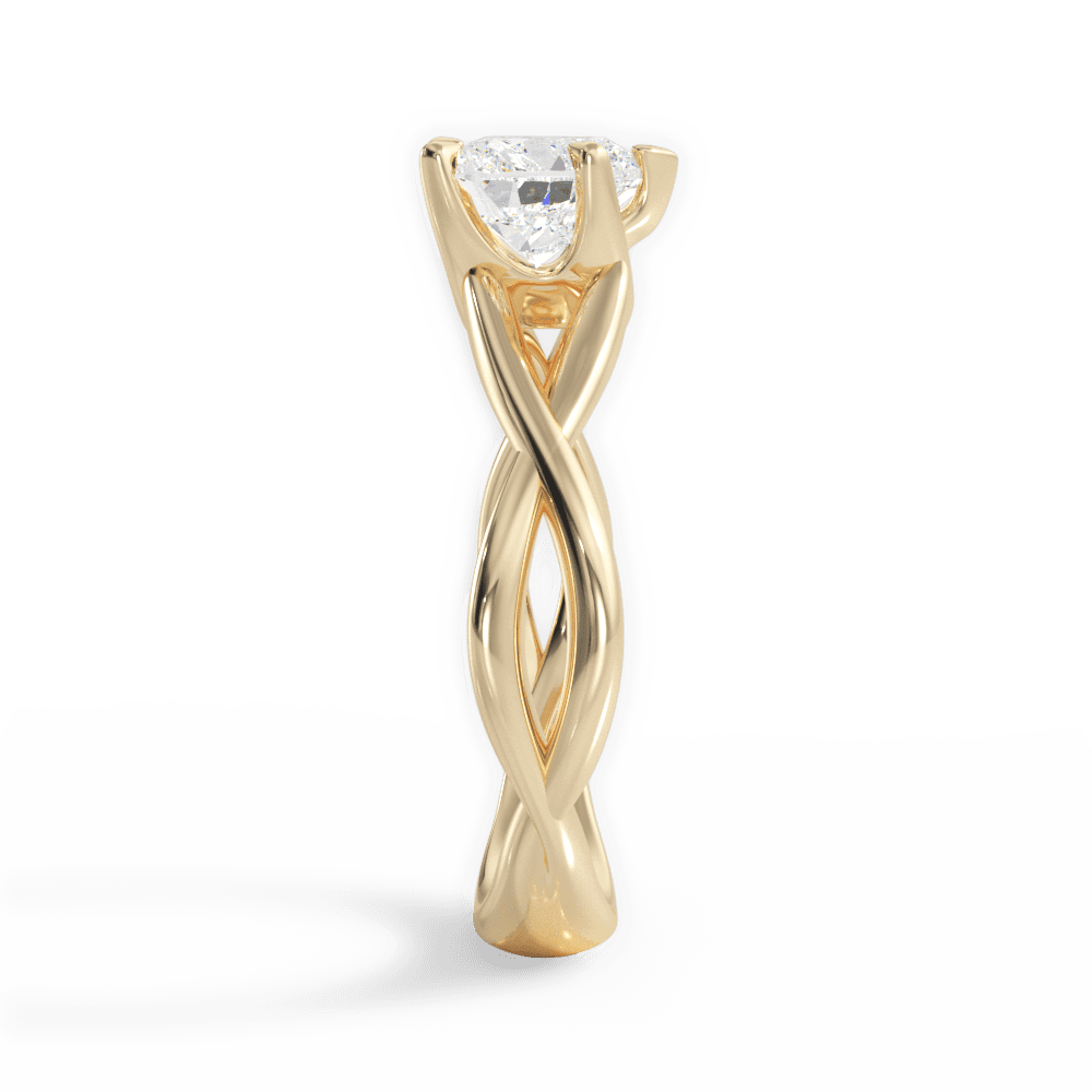 Heart Cut Open-Twist Solitaire Engagement Ring